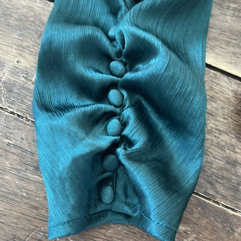 Free People Santiago Green Blouse